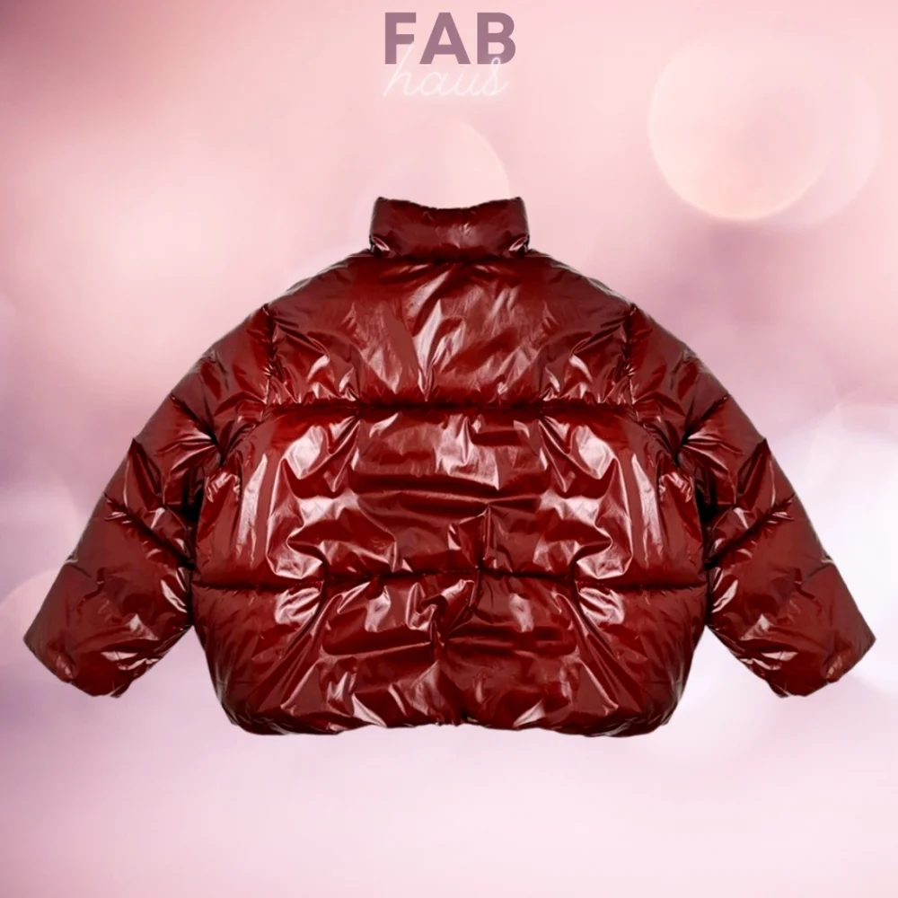 A New Day | Wet Look Puffer Jacket - Picture 3 of 6